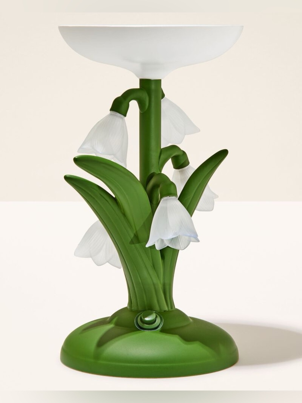 Bath & Body Works Snowdrop Light-Up Pedestal 3-Wick Candle Holder